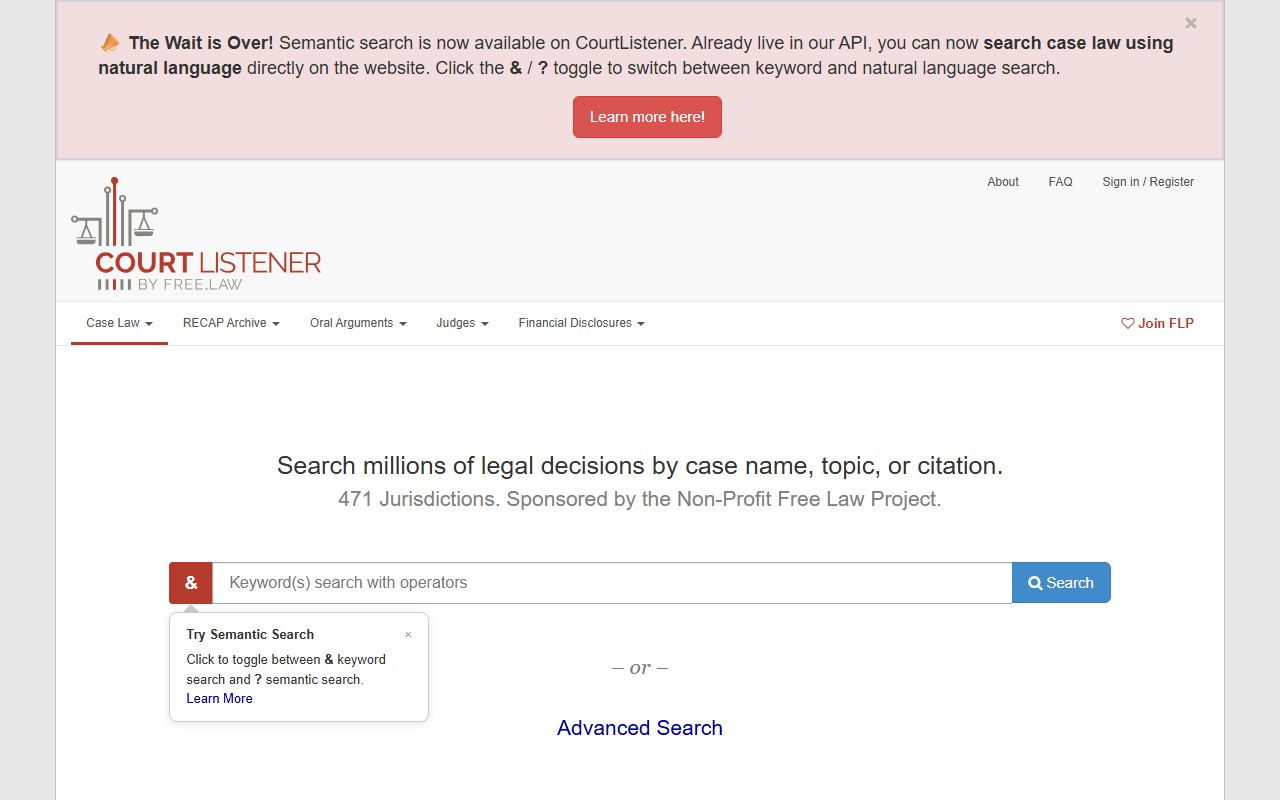 CourtListener free federal docket research for Cumberland County